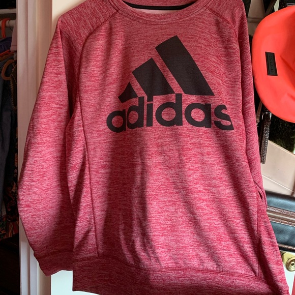 adidas Sweaters - Medium pink and black adidas crewneck sweater